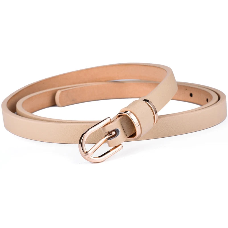 Ceinture pour femme en cuir, couleur unie, ornement de taille ou de hanches, ceinture léopard de 1.5cm de large, 10 tailles au choix
