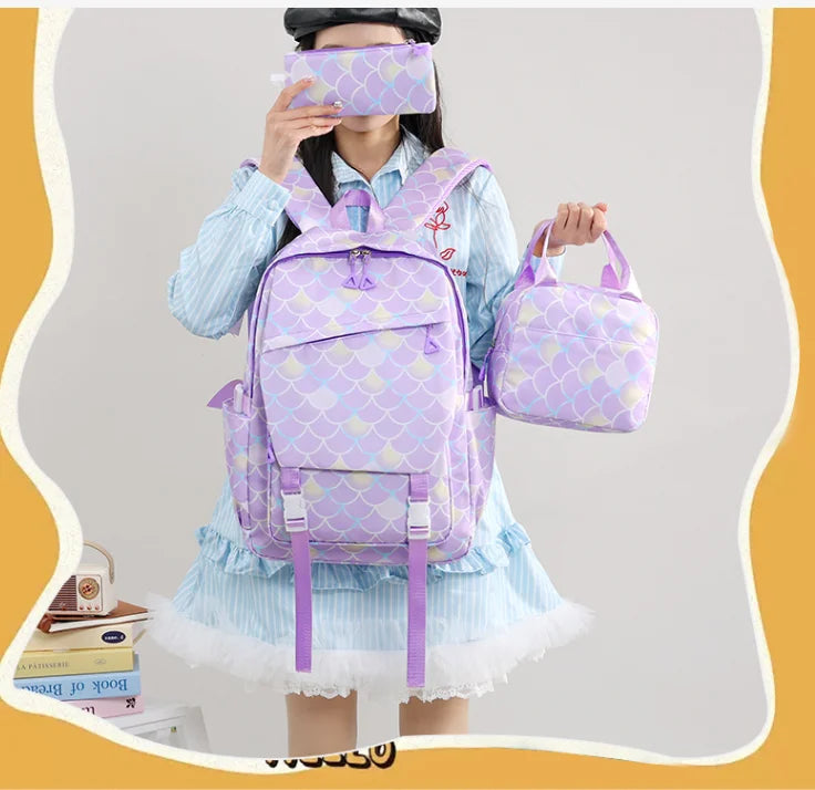 Sac à dos enfant fille Frozen – Ensemble 3 pièces (cartable, sac repas, trousse) scolaire et voyage