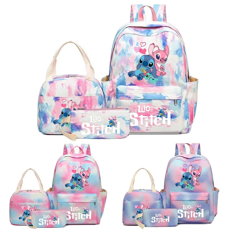 Sac à dos fille Stitch – Ensemble 3 pièces (cartable, sac repas, trousse)