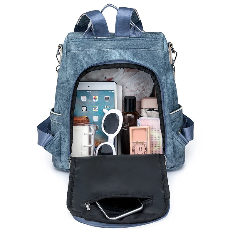 Sac à Dos Femme en Cuir – Élégance Urbaine, Idéal pour Voyage, Études ou Quotidien