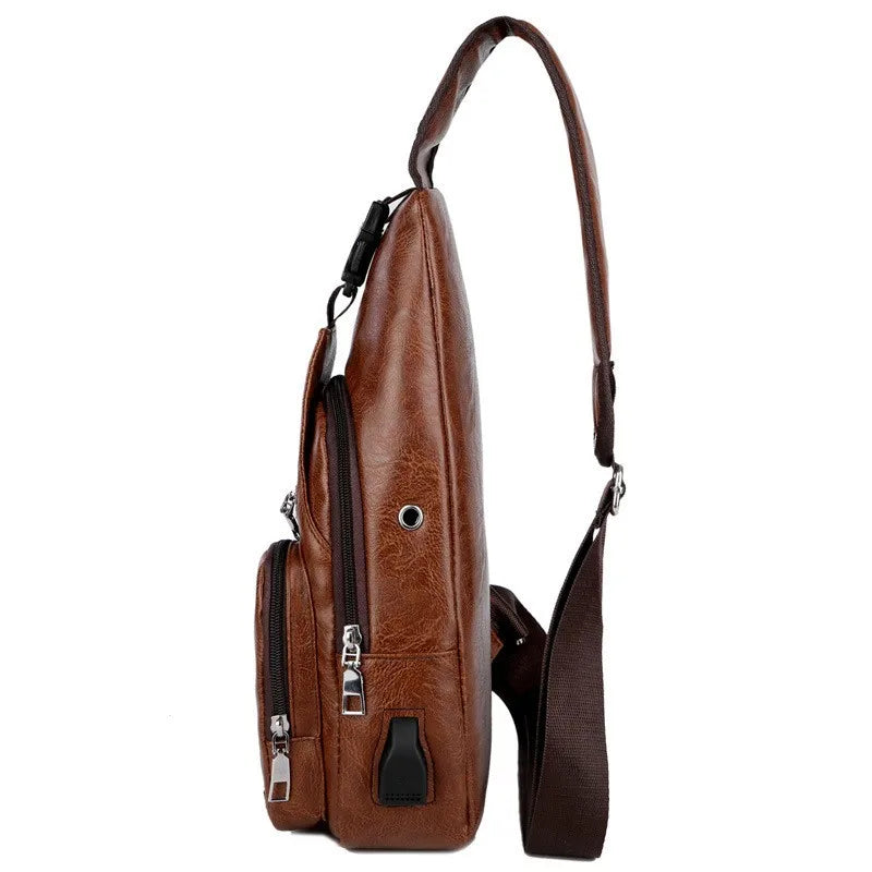 Sac à Bandoulière Homme Style Baguette – Élégance Compacte et Praticité Quotidienne