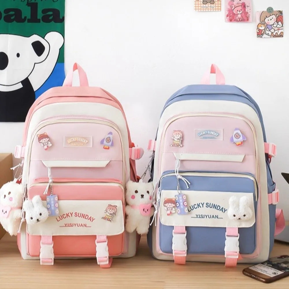 Cartable Enfant 5 Pièces – Ensemble Scolaire, Grande Capacité, Nylon Résistant