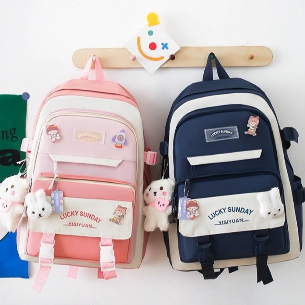 Cartable Enfant 5 Pièces – Ensemble Scolaire, Grande Capacité, Nylon Résistant