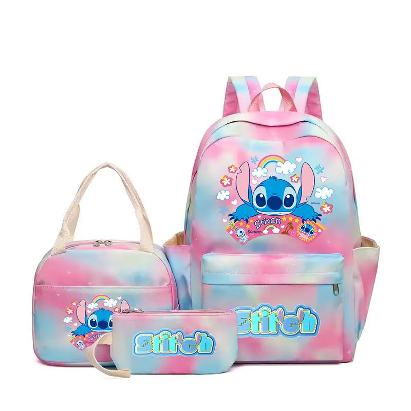 Sac à dos fille Stitch – Ensemble 3 pièces (cartable, sac repas, trousse)