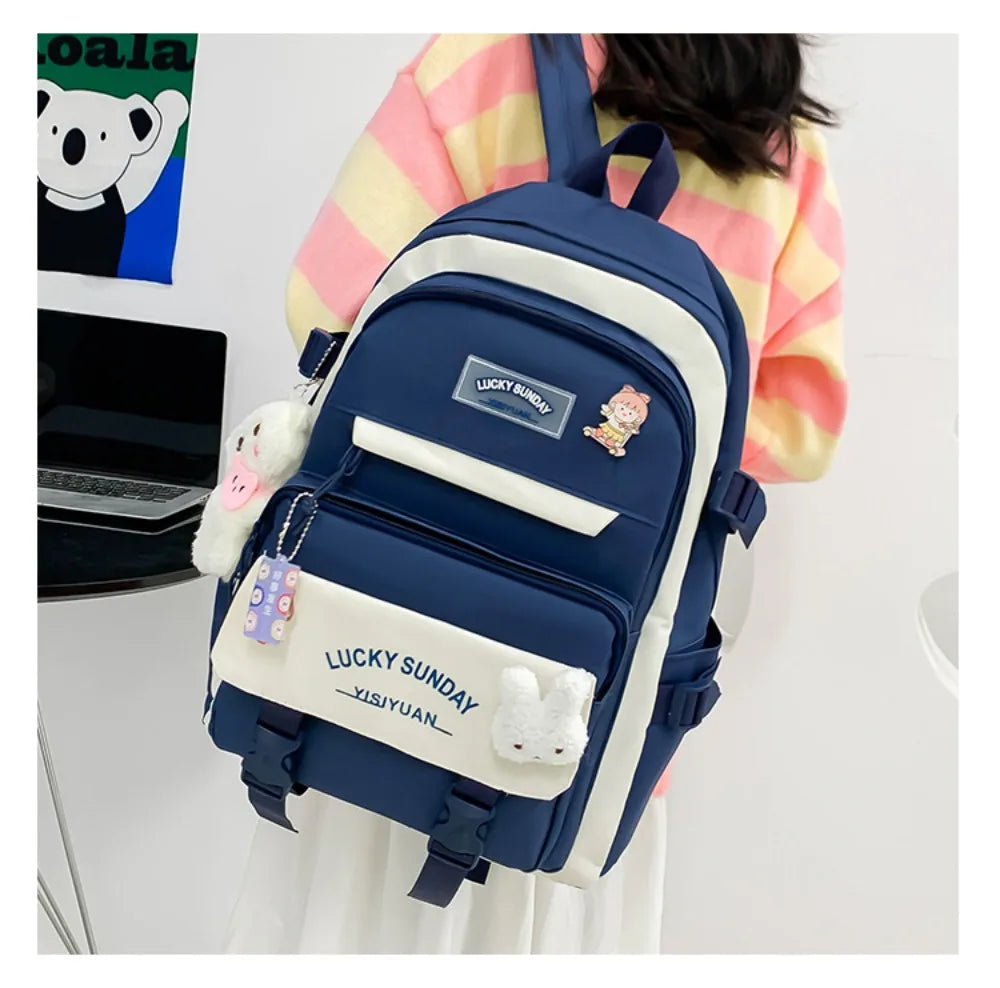 Cartable Enfant 5 Pièces – Ensemble Scolaire, Grande Capacité, Nylon Résistant