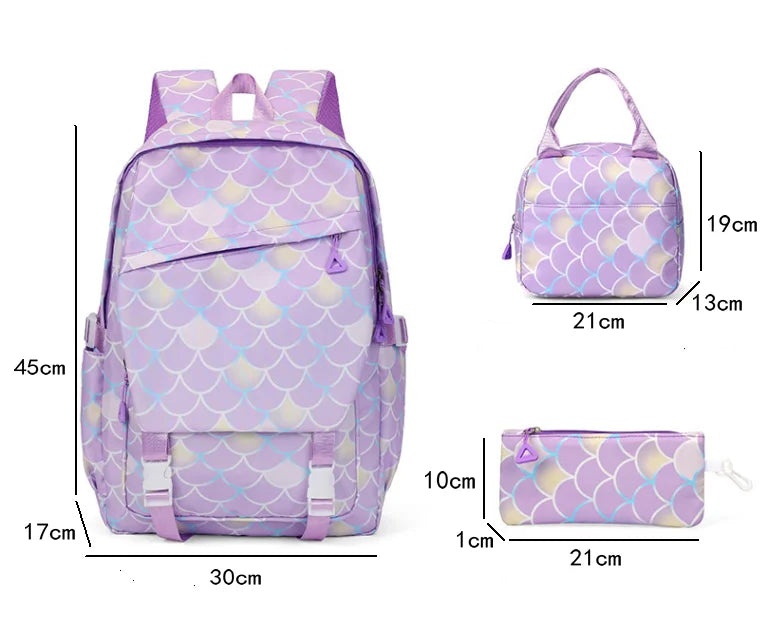Sac à dos enfant fille Frozen – Ensemble 3 pièces (cartable, sac repas, trousse) scolaire et voyage