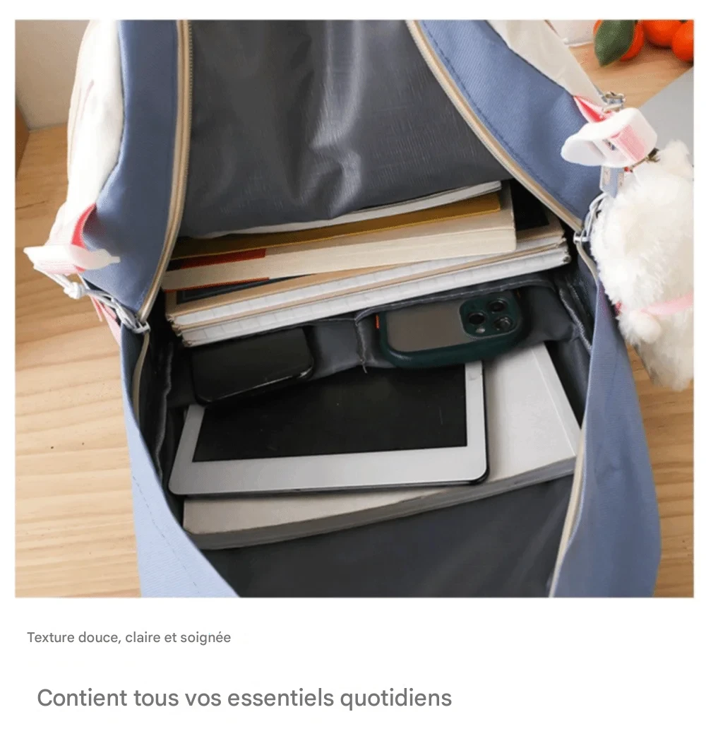 Cartable Enfant 5 Pièces – Ensemble Scolaire, Grande Capacité, Nylon Résistant