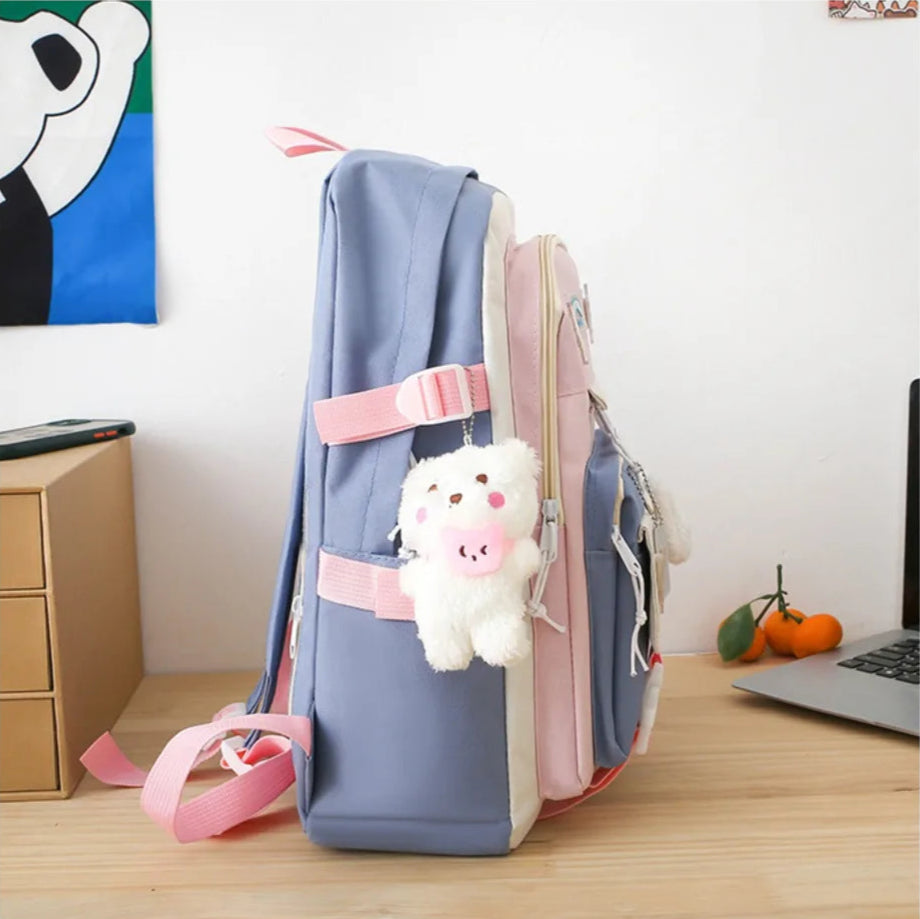 Cartable Enfant 5 Pièces – Ensemble Scolaire, Grande Capacité, Nylon Résistant