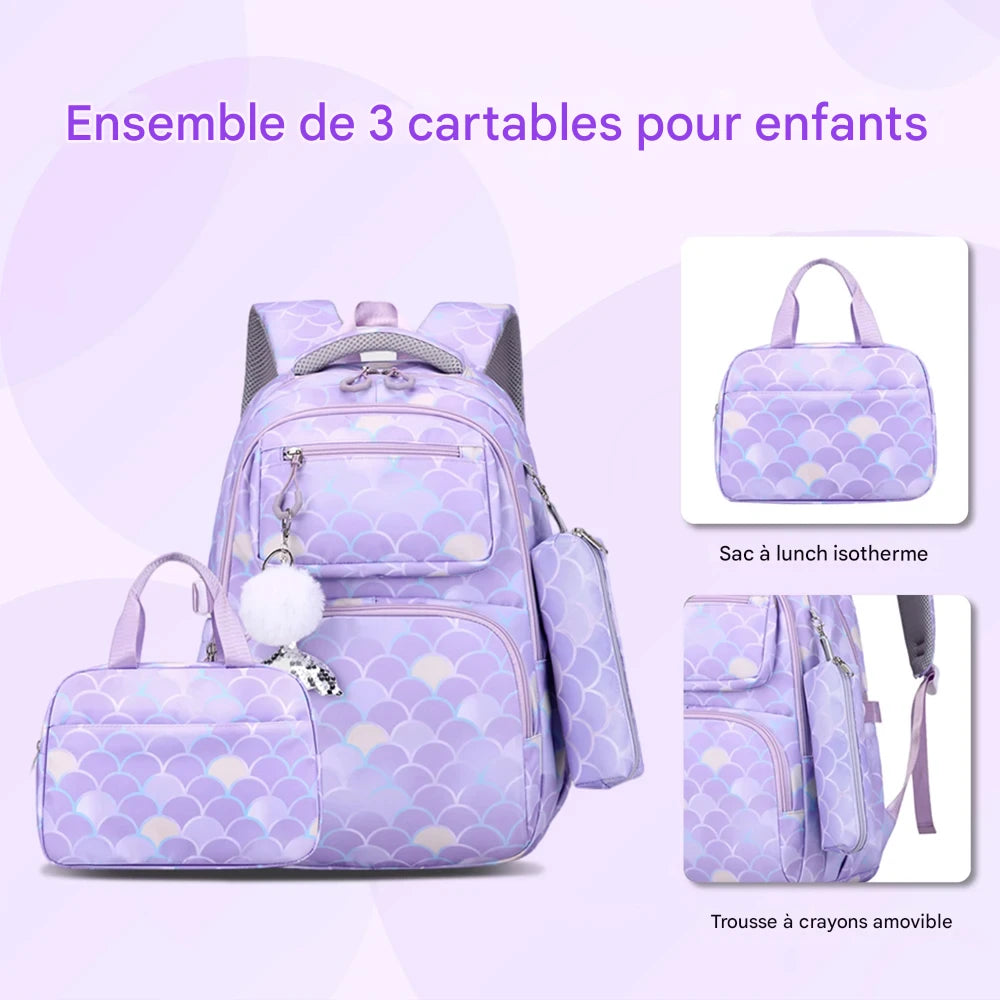 Sac à dos enfant – Ensemble 3 pièces imperméable