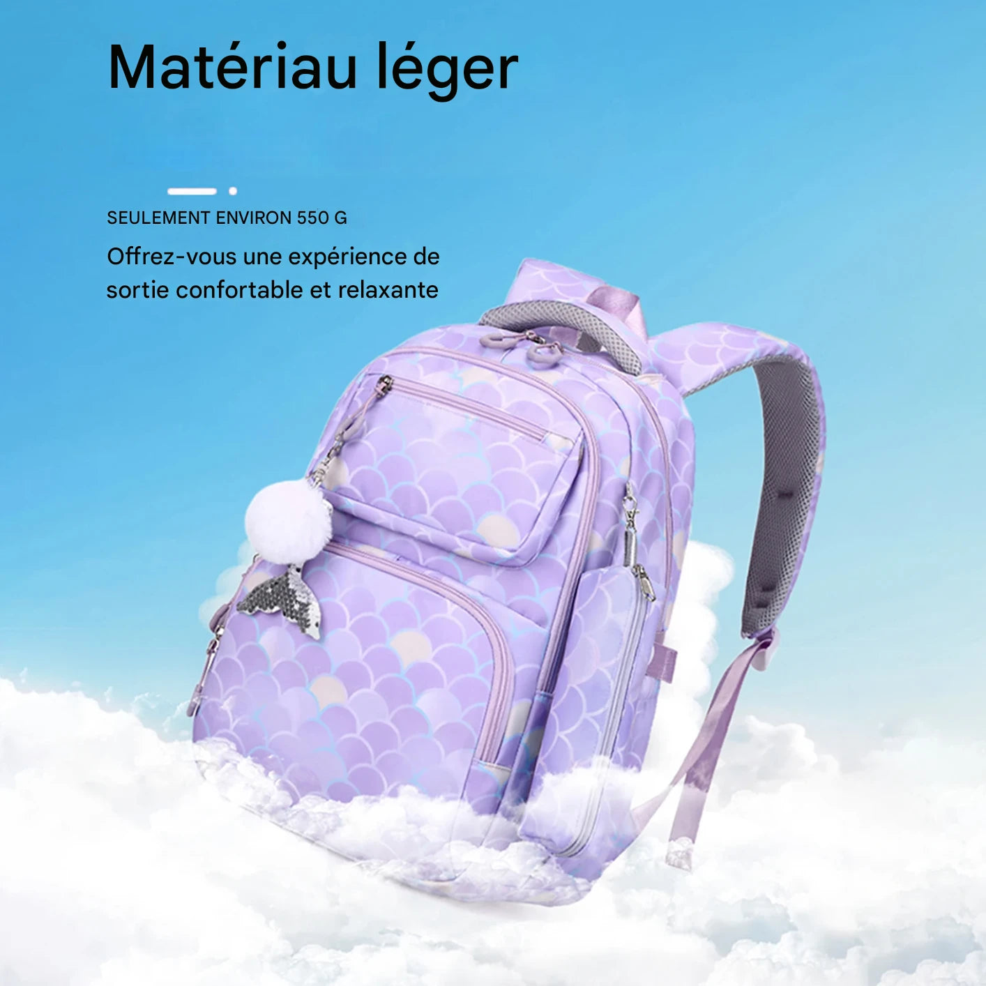 Sac à dos enfant – Ensemble 3 pièces imperméable